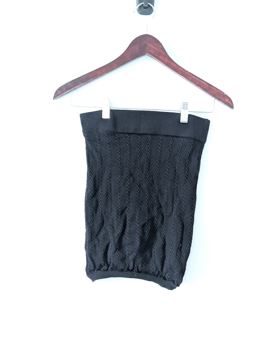 Black Strapless Knit Tube Top - Women's Ribbed Bandeau